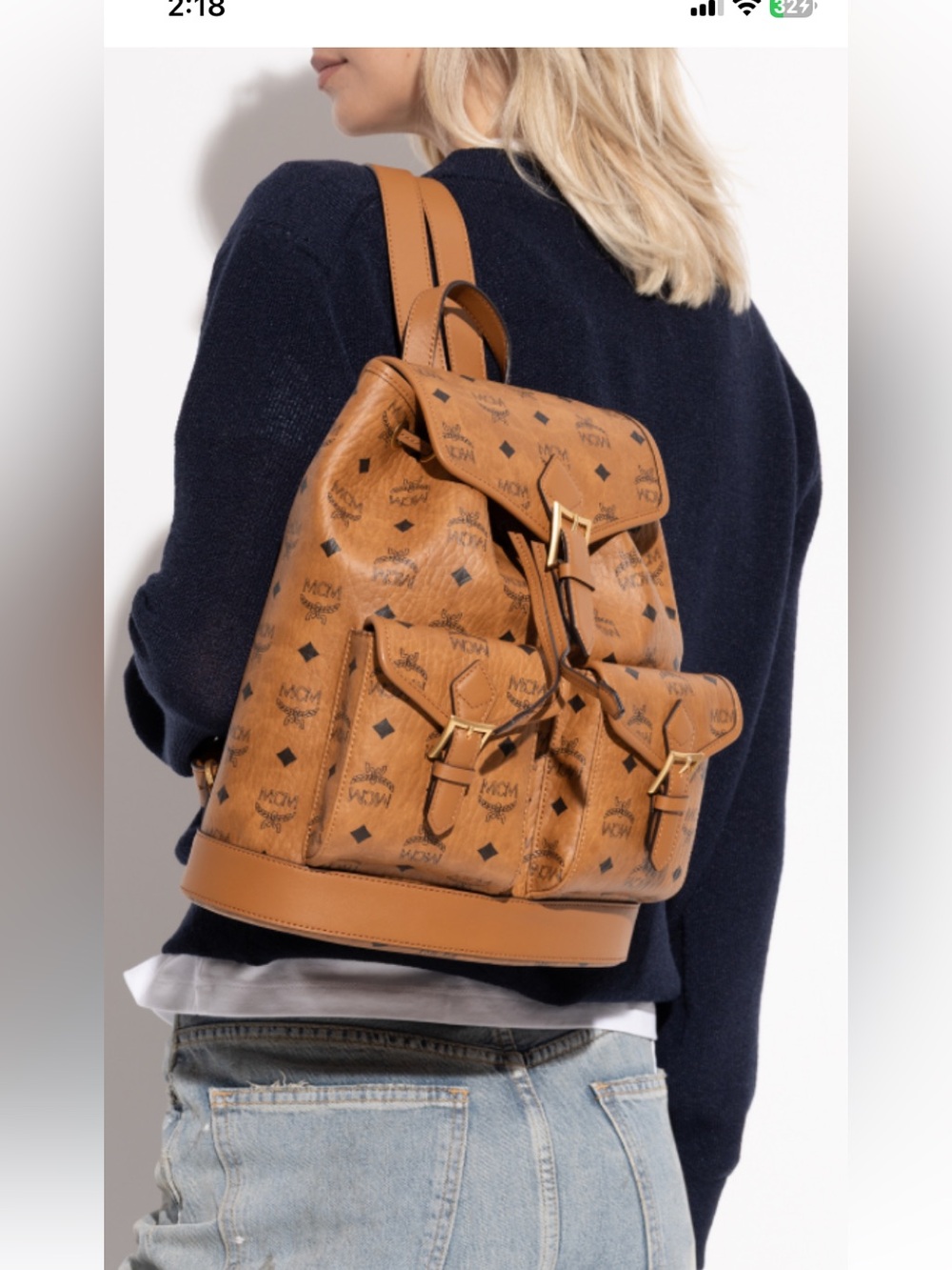 MCM Cognac Visetos Mini Backpack with Gold Chain Detail
Authentic sample - Picture 5 of 17